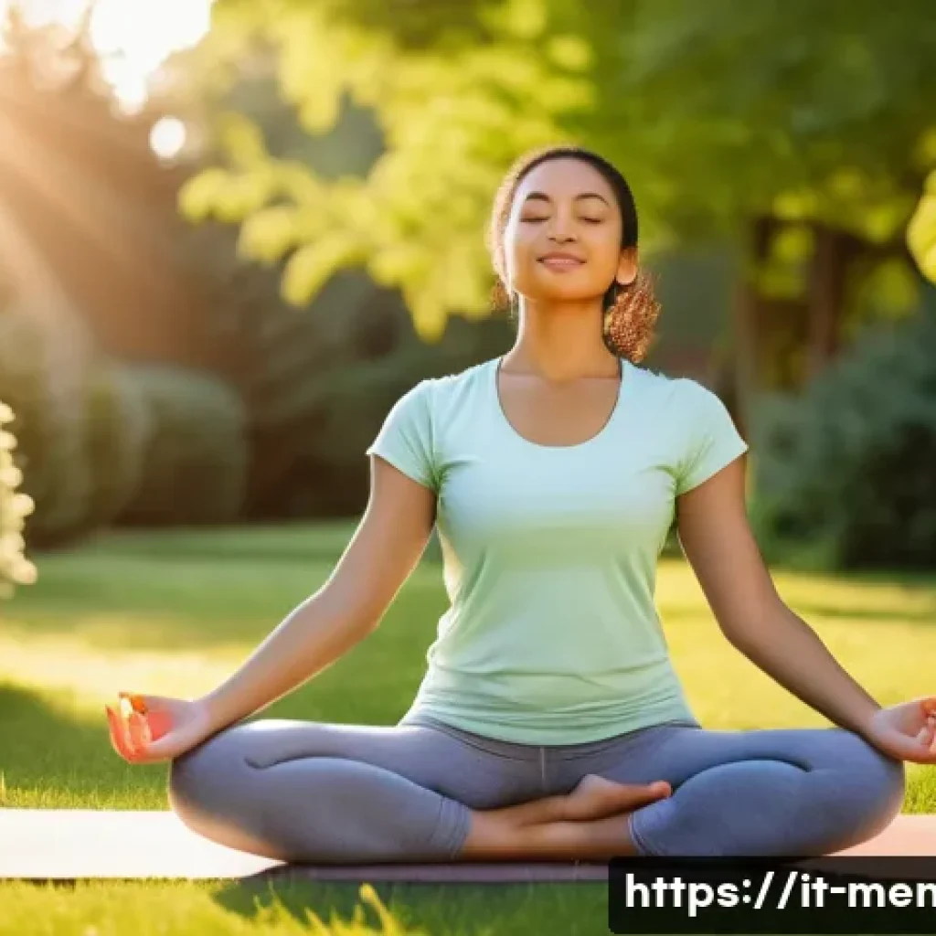 정신건강 분야의 최신 트렌드 - **Mindfulness and Serenity in Nature**
    "A serene young woman, in her early 20s, with a gentle sm...