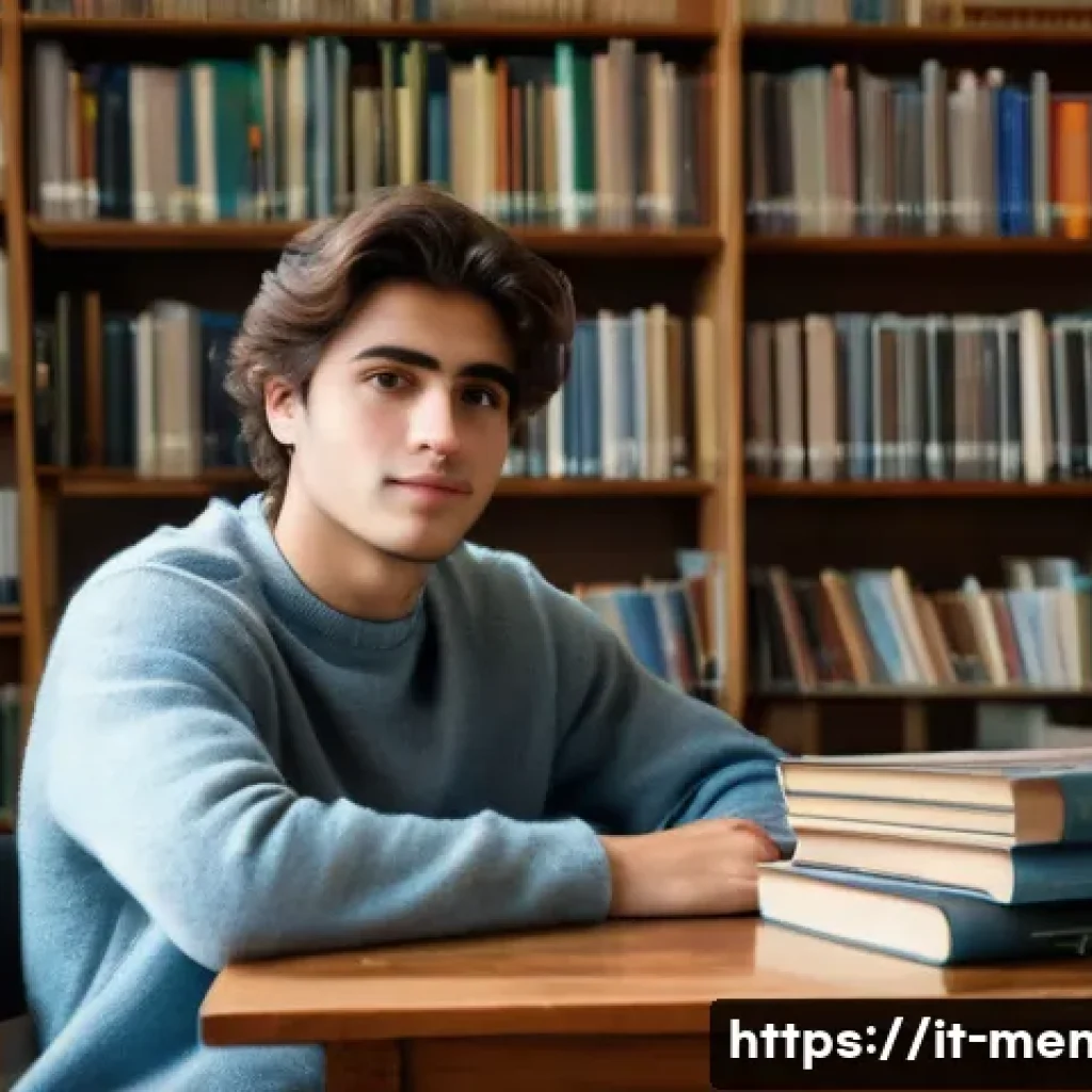 정신건강 분야 자격증 취득 절차 - **"A dedicated young Italian university student, around 20 years old, diligently studying in a class...