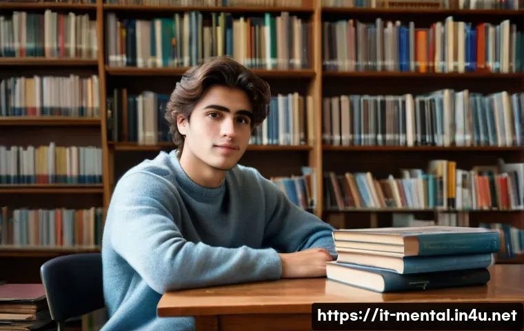 정신건강 분야 자격증 취득 절차 - **"A dedicated young Italian university student, around 20 years old, diligently studying in a class...