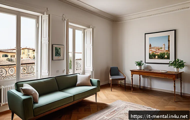 정신건강 분야 직무의 이론과 실제 - A modern psychotherapy office in Italy, featuring a warm and inviting atmosphere with natural light ...